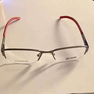 Harley-Davidson Silver and Red Glasses